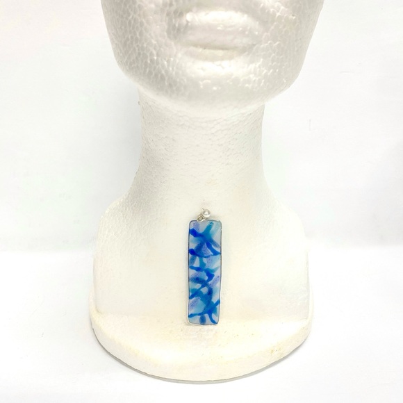 HANDMADE Original Abstract Resin Art Statement Pendant - Picture 2 of 9